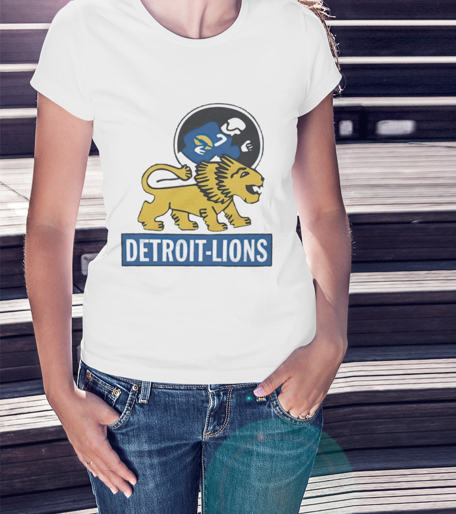 Detroit Lions 1952 Vintage Inspired Graphic With Classic Lion Emblem T-Shirt