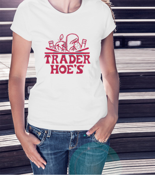 Trader Hoe’s Logo With Red Sketch Apparent Iconography T-Shirt