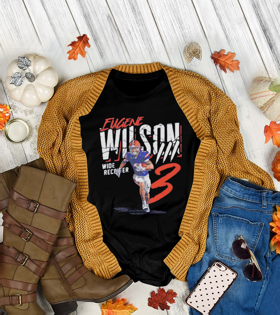 Eugene Wilson Wide Receiver 3 Football Player T-Shirt