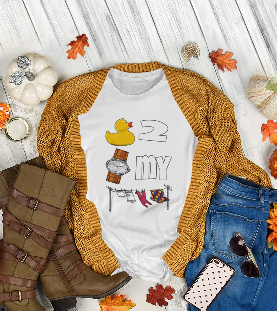 Rubber Duck Socks 2 My Clothesline Butterfly T-Shirt