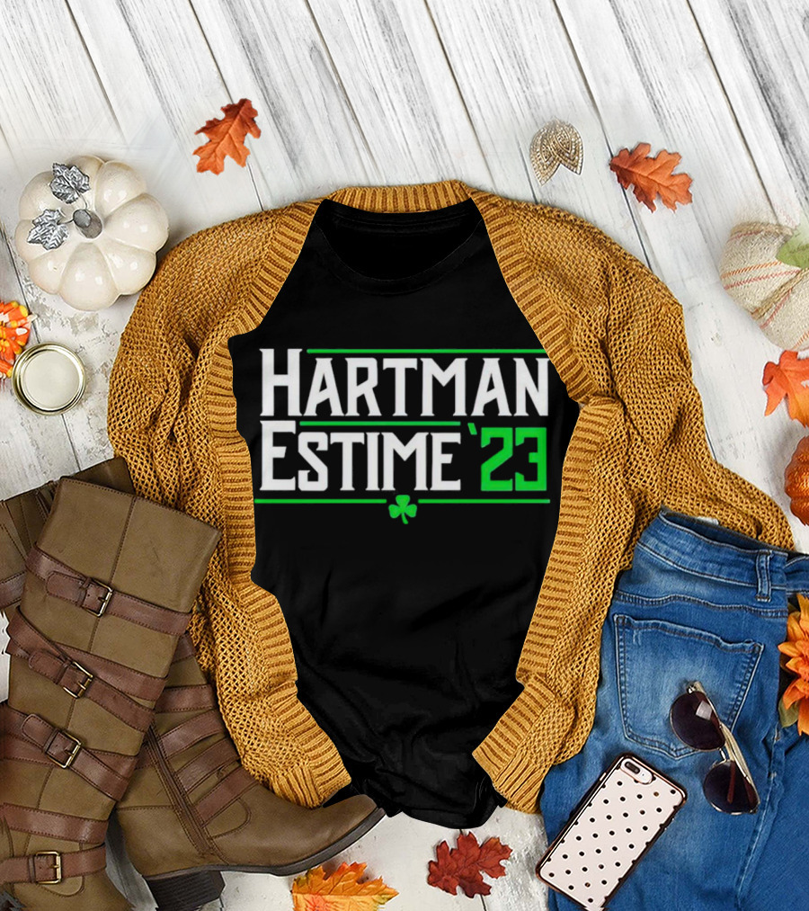 Hartman Estime '23 Shamrock Clovers Green and White T-Shirt