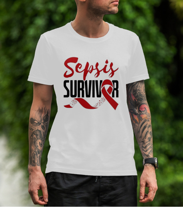 Sepsis Survivor Awareness Red T-Shirt