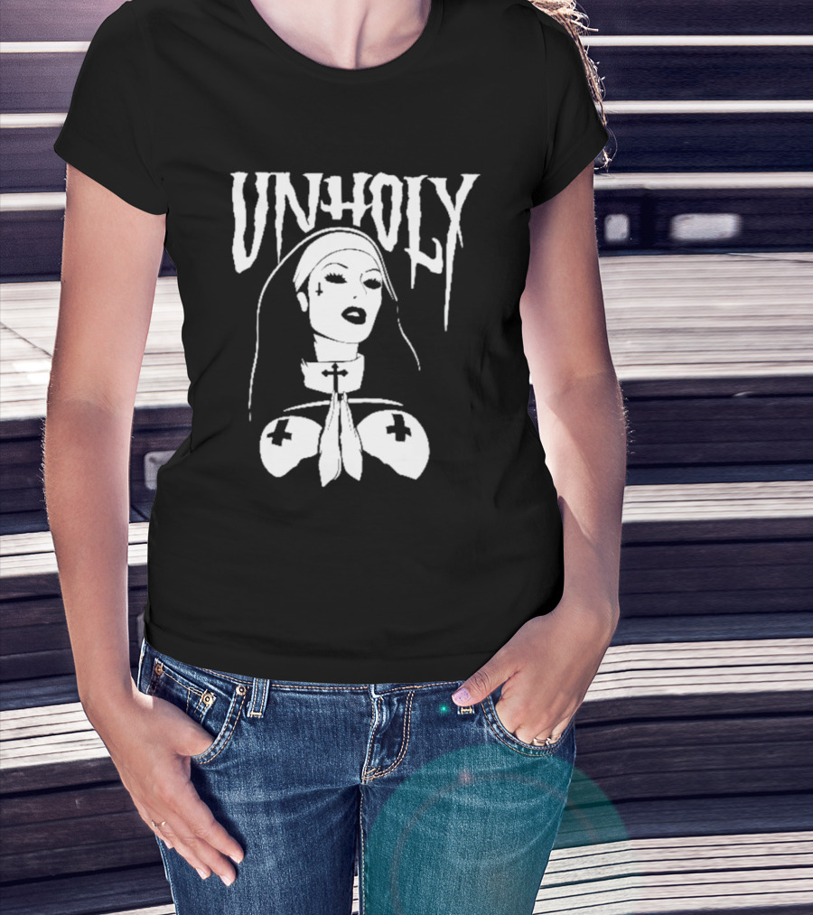 UNHOLY Nun Gothic Iconography T-Shirt