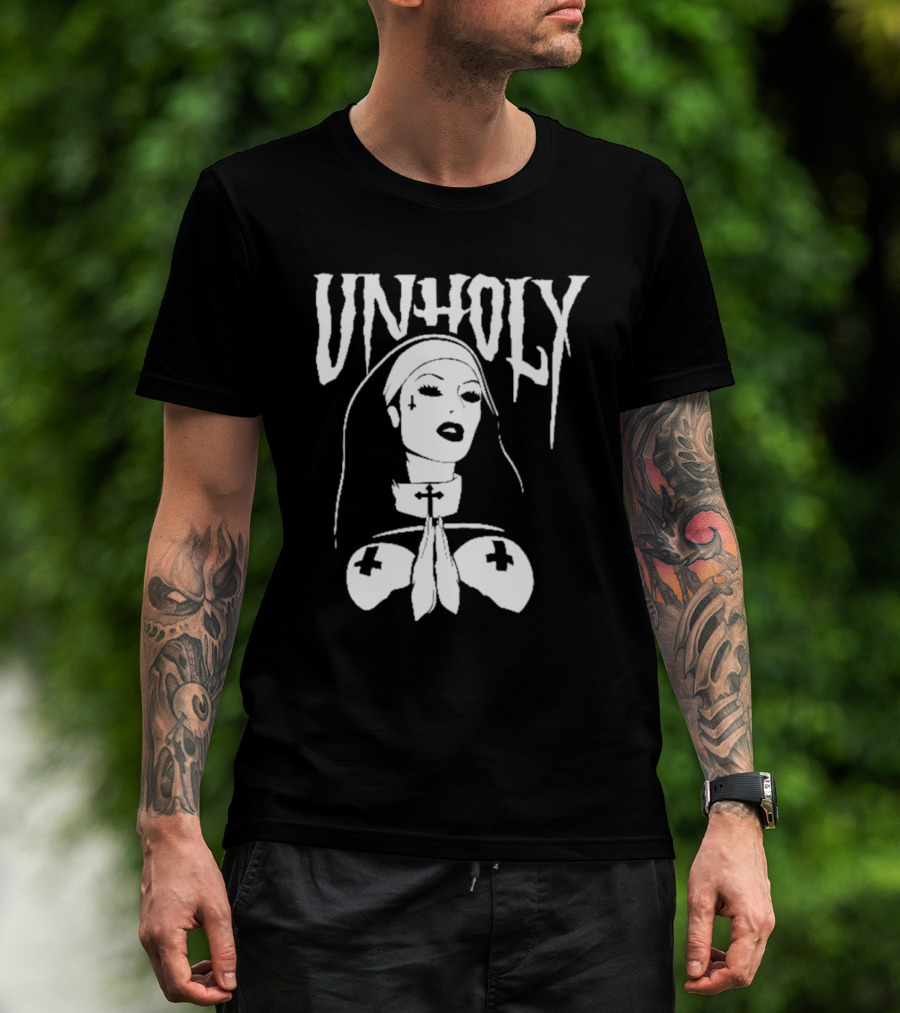 UNHOLY Nun Gothic Iconography T-Shirt