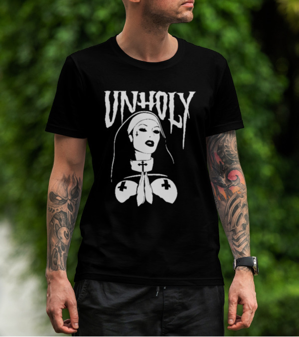 UNHOLY Nun Gothic Iconography T-Shirt