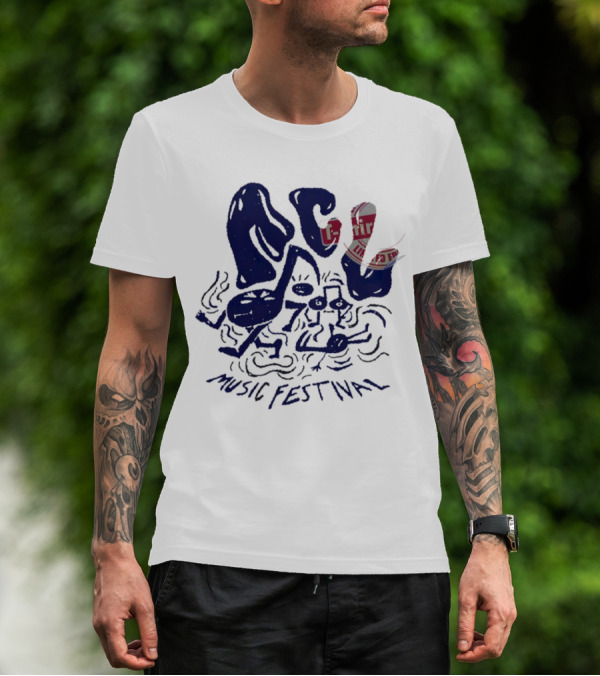 ACL Music Festival Flamingo Character Style Merch T-Shirt