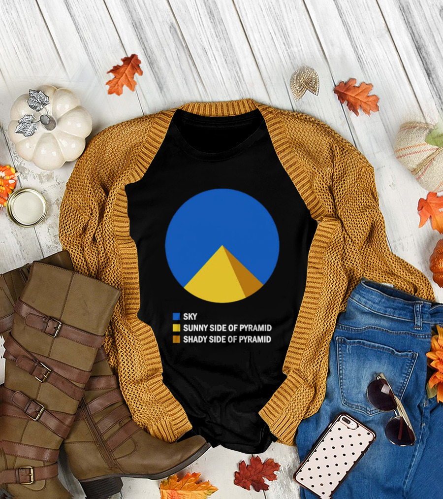 Sky Sunny Side of Pyramid Shady Side of Pyramid Chart Circle T-Shirt