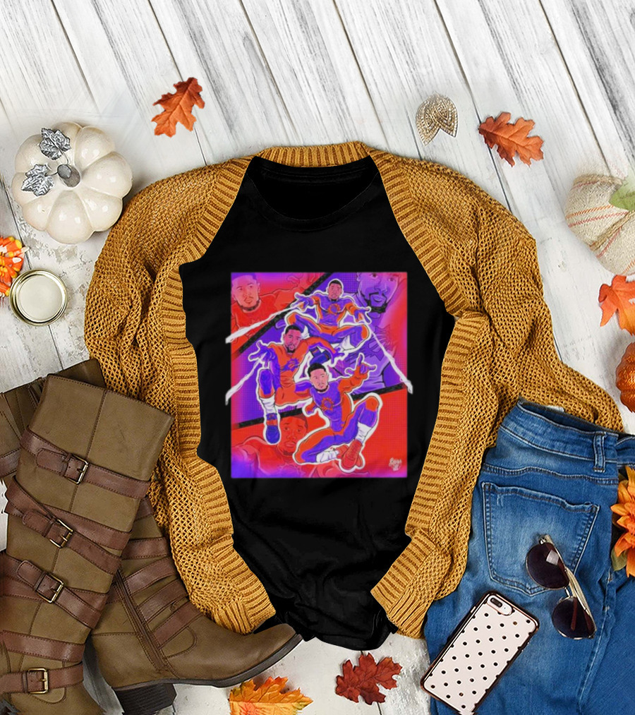 Phoenix Suns Spider Man With Great Power Comes Great Responsibility NBA Basketball Team Crossover T-Shirt
