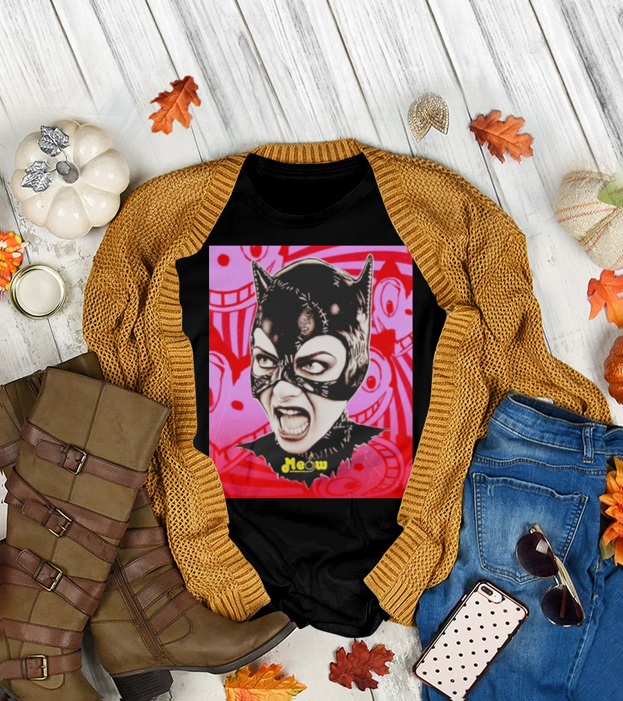 Selina Kyle Catwoman Meow Batman Returns Iconic T-Shirt