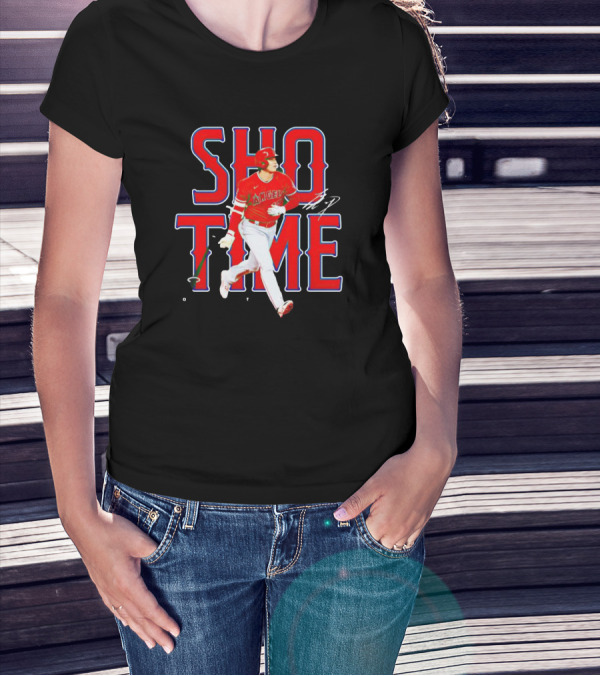 Los Angeles Angels Shohei Ohtani Show Time Bat Flip T-Shirt