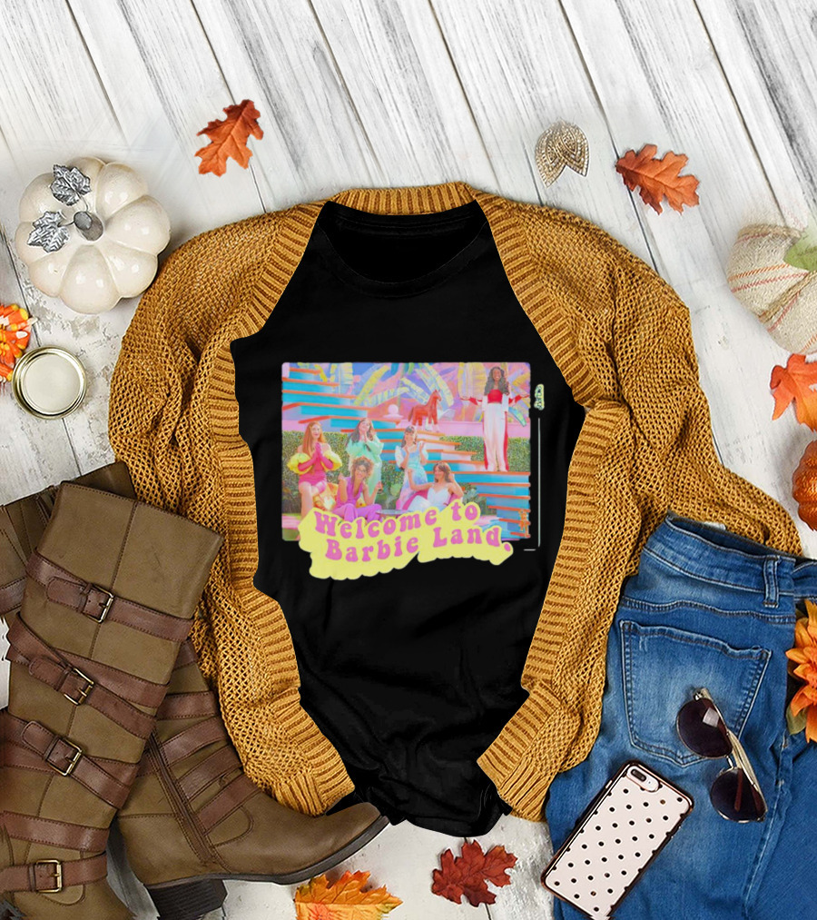Welcome to Barbie Land Pastel Paradise with Friends T-Shirt
