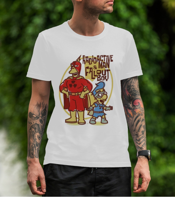 Radioactive Man And Fallout Boy Comic Duo Heroic Power T-Shirt