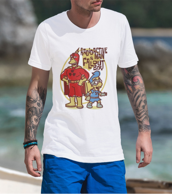 Radioactive Man And Fallout Boy Comic Duo Heroic Power T-Shirt