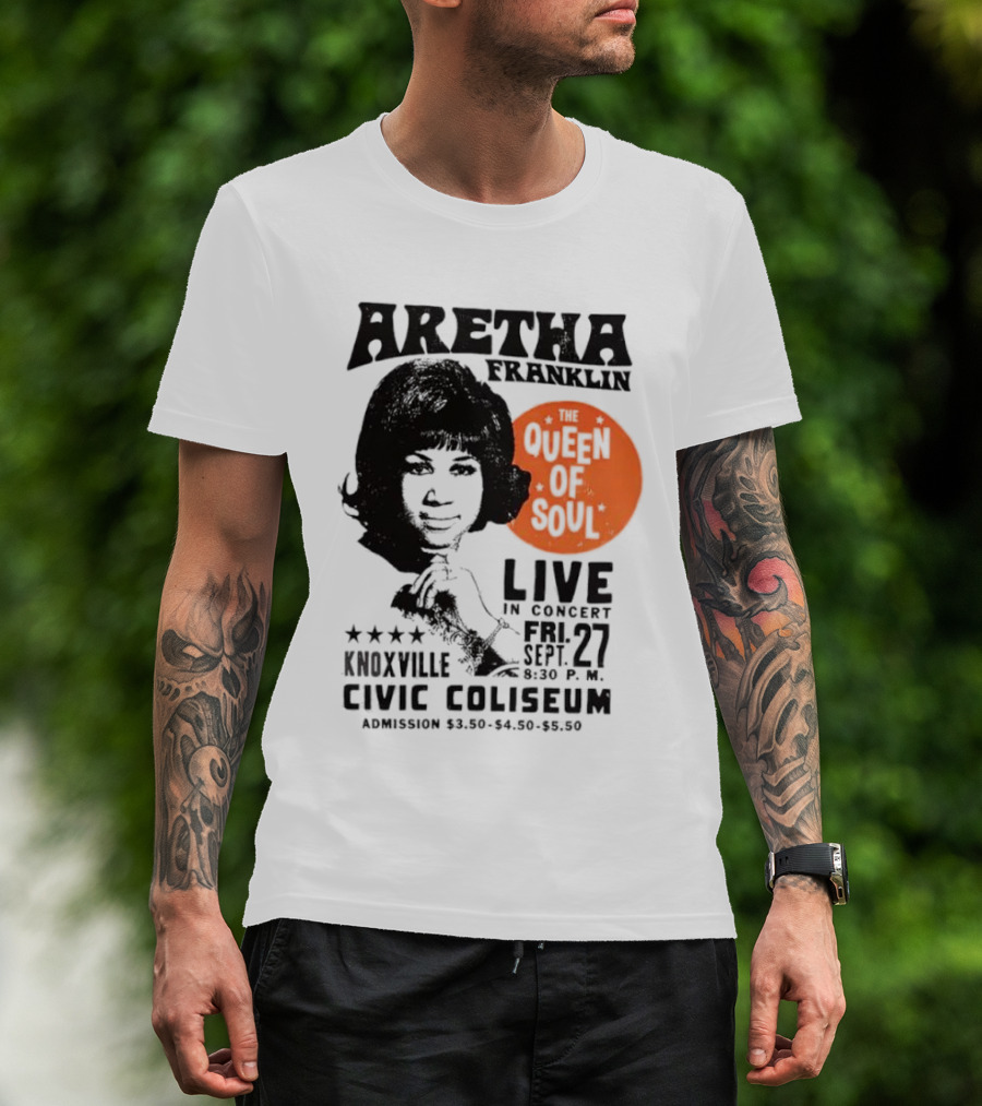 Aretha Franklin Live Concert At Knoxville Civic Coliseum The Queen Of Soul Friday Sept 27 T-Shirt