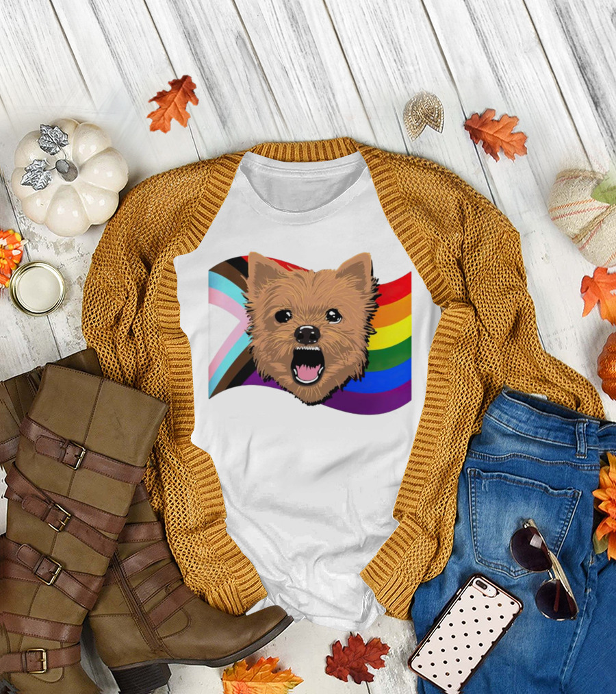 Dog MarcoMania Norwich Havok Pride Rainbow Flag T-Shirt