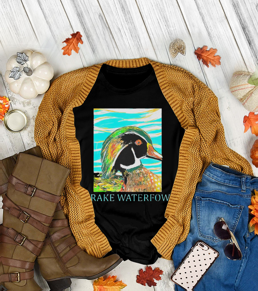 Drake Waterfowl Duck Colorful Abstract T-Shirt