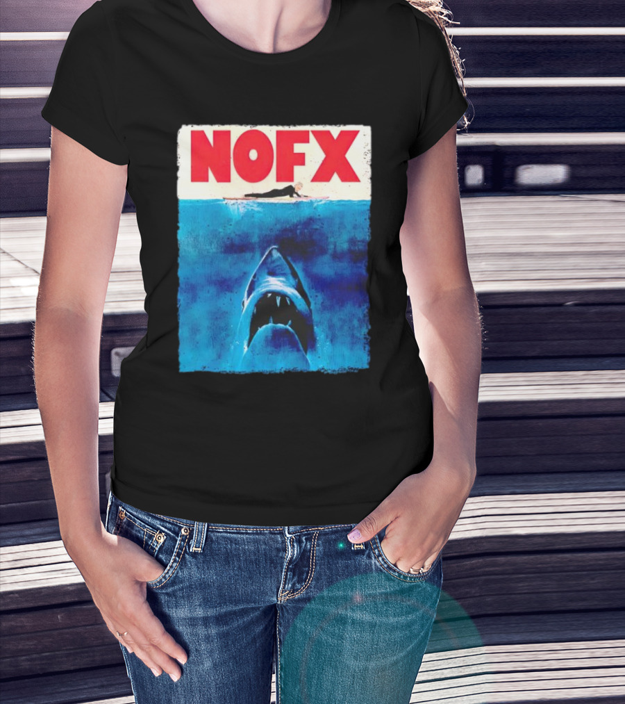 NOFX Jaws Surfer Shark T-Shirt