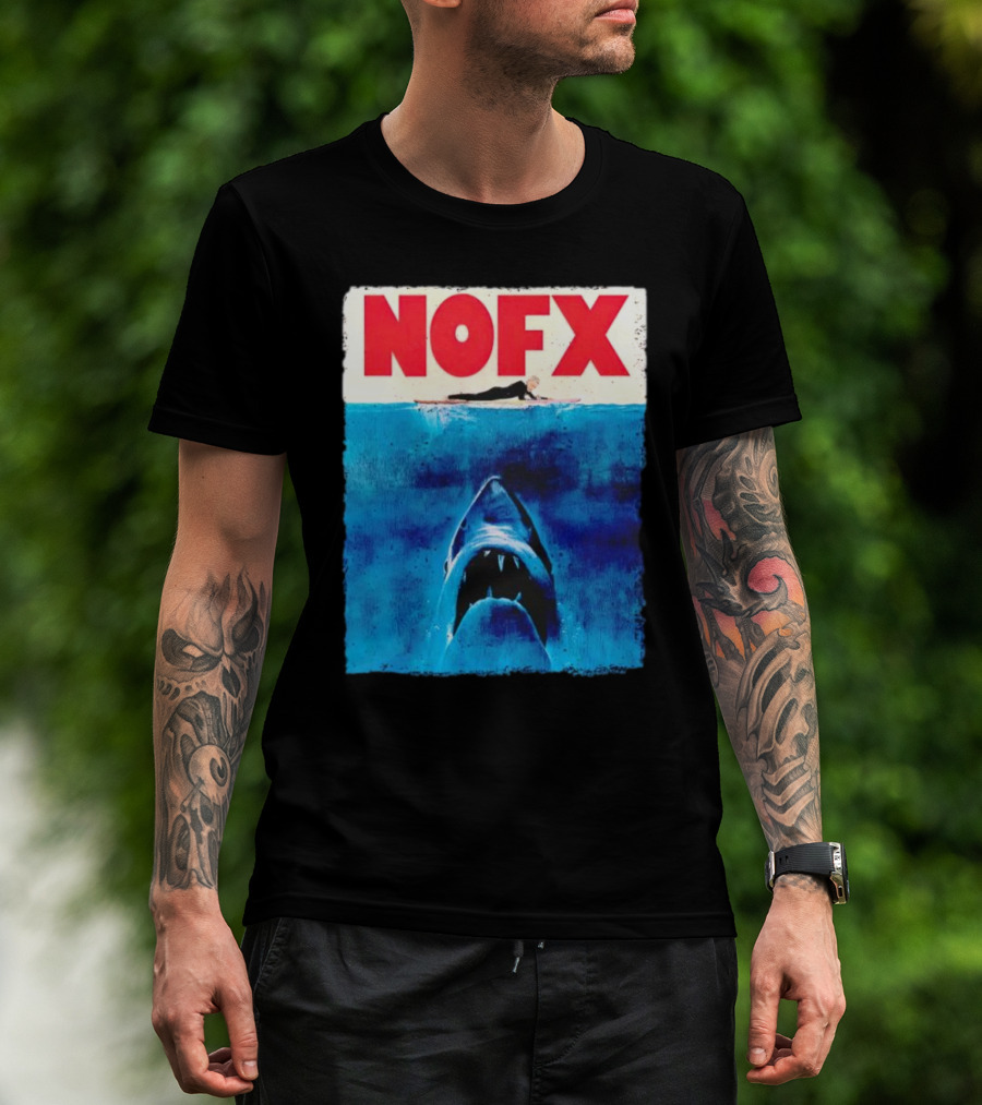 NOFX Jaws Surfer Shark T-Shirt