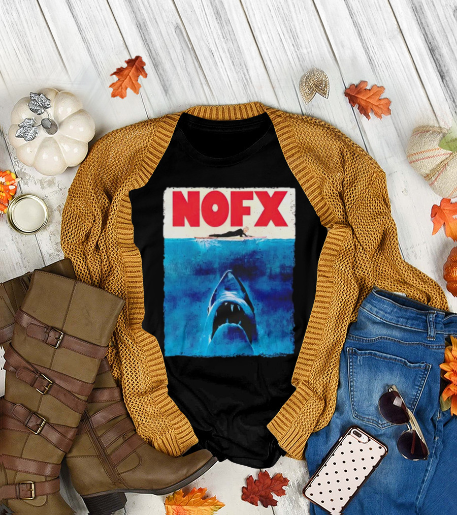 NOFX Jaws Surfer Shark T-Shirt