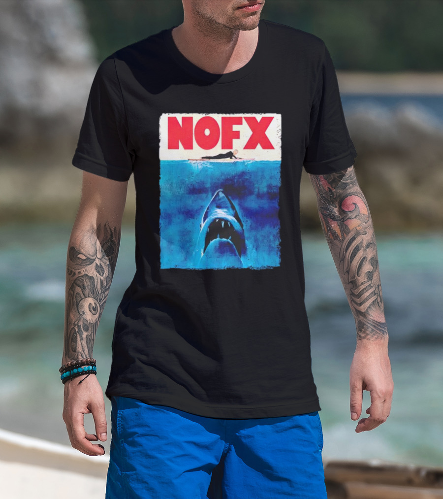 NOFX Jaws Surfer Shark T-Shirt