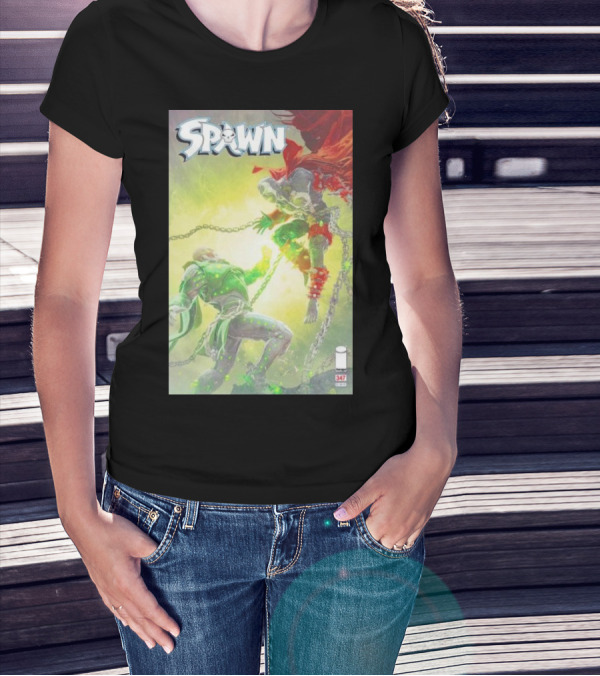 Spawn 347 Comic Cover Dark Hero Battle Chains T-Shirt