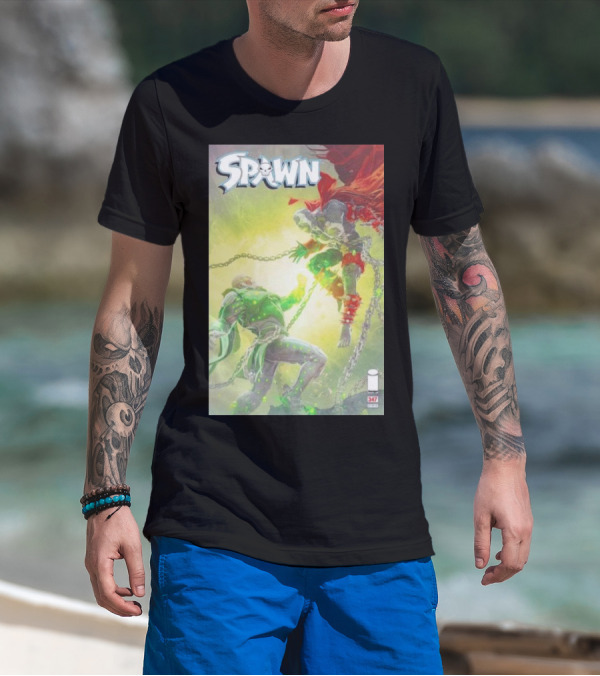 Spawn 347 Comic Cover Dark Hero Battle Chains T-Shirt