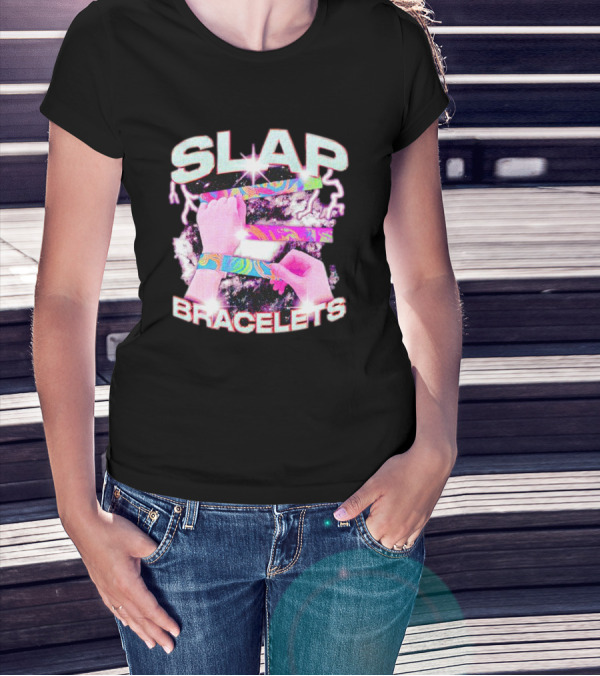 SLAP Bracelets Psychedelic Neon Cosmic T-Shirt