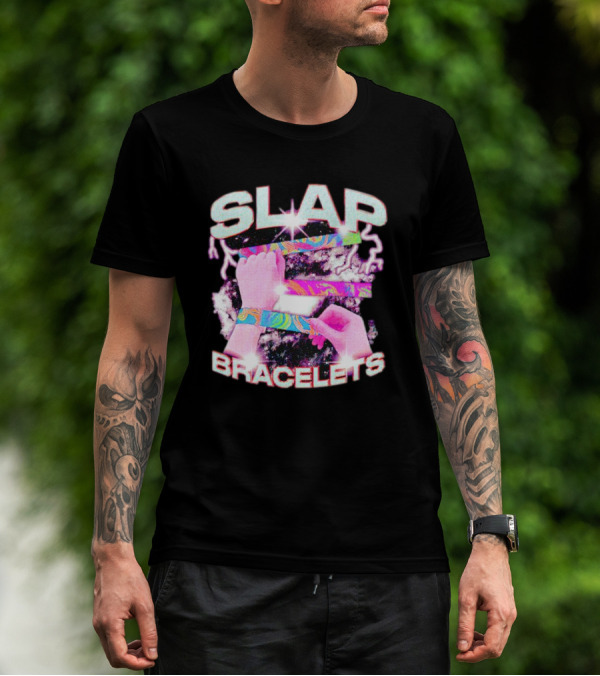SLAP Bracelets Psychedelic Neon Cosmic T-Shirt