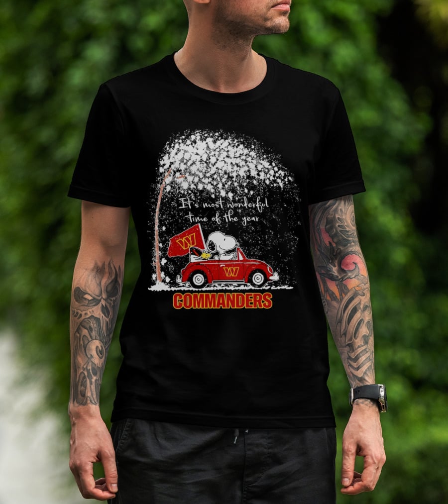 Snoopy And Woodstock Commanders Winter Wonderful Time Of The Year T-Shirt