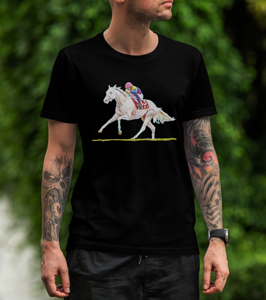 Sodashi Racing Illustration Horse Rider T-Shirt