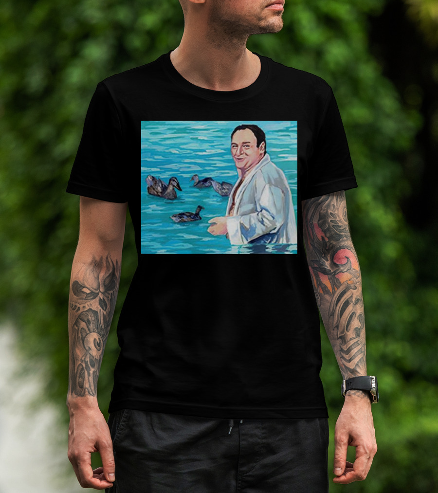 The Sopranos Tony Soprano Ducks Pool Scene Fan T-Shirt