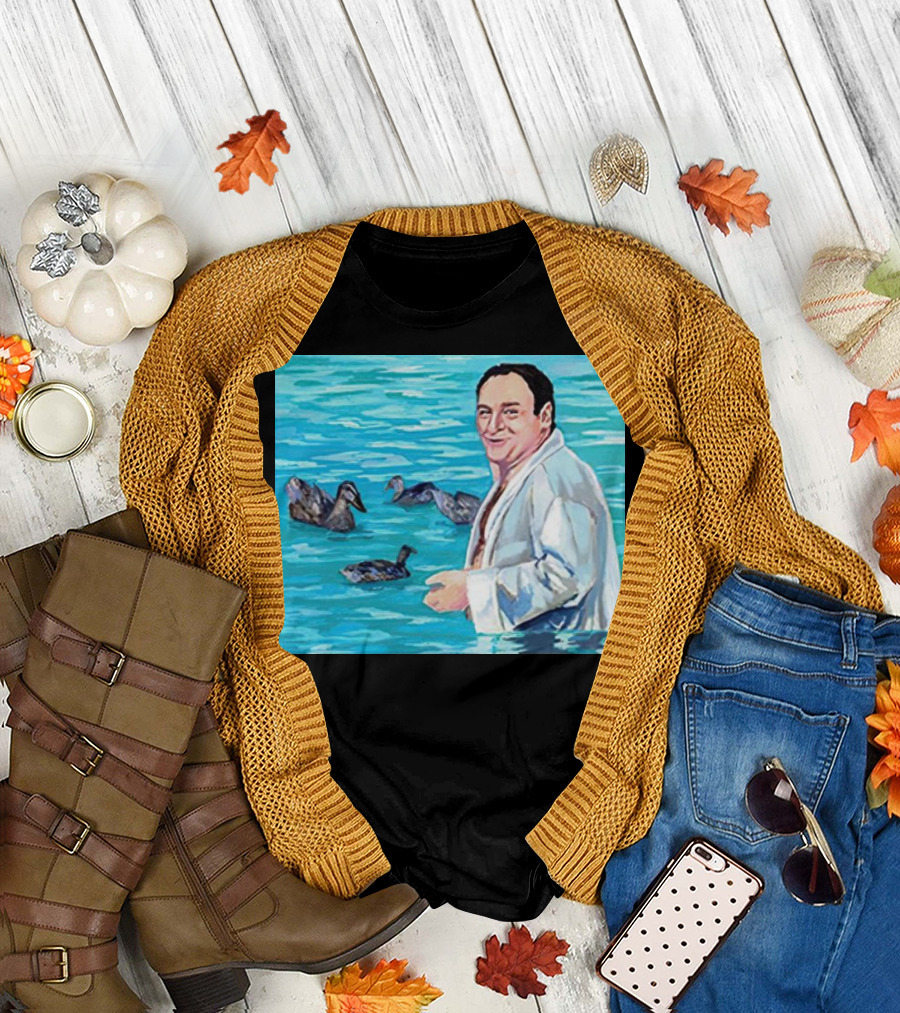 The Sopranos Tony Soprano Ducks Pool Scene Fan T-Shirt