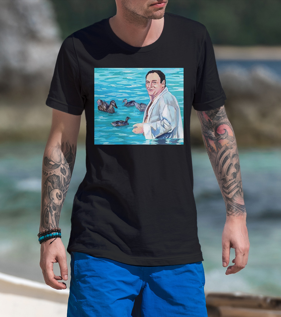 The Sopranos Tony Soprano Ducks Pool Scene Fan T-Shirt