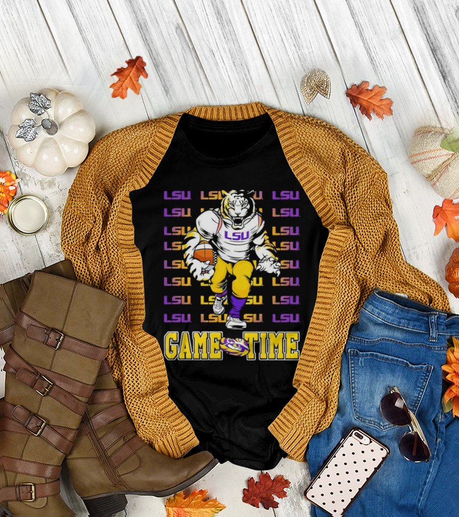 LSU Tigers Game Time Football T-Shirt
