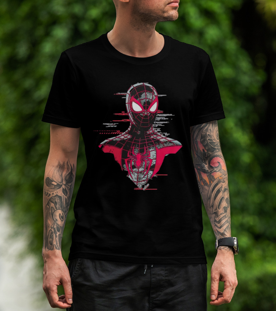 Spider-Man Miles Morales Marvel Glitch T-Shirt