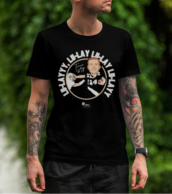 Travis Lulay Lu-Layyy Griz #14 Caricature Signature Lu-Lay Lu-Layyy Griz Fan Club Collection T-Shirt