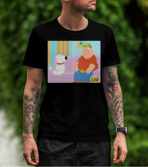 David Wearing Brian Griffin Peter Griffin On Couch 130 T-Shirt