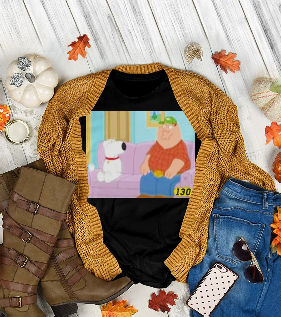 David Wearing Brian Griffin Peter Griffin On Couch 130 T-Shirt