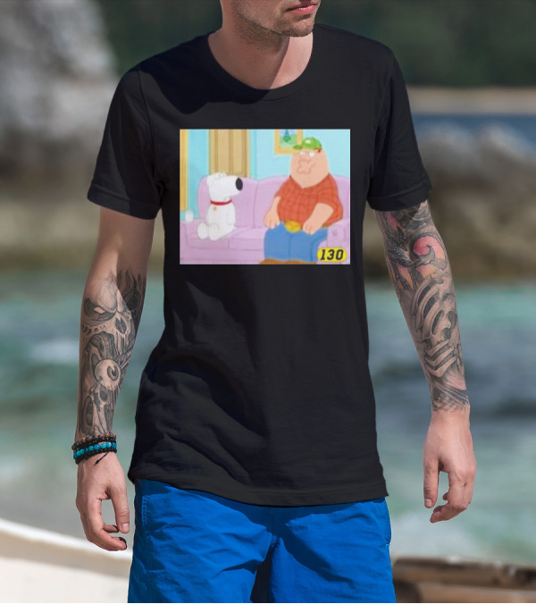 David Wearing Brian Griffin Peter Griffin On Couch 130 T-Shirt