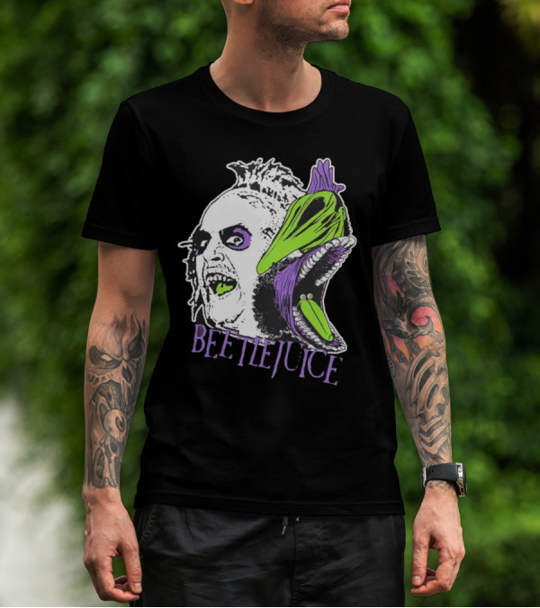 Beetlejuice Halloween Creature Mashup With Alligator Head T-Shirt