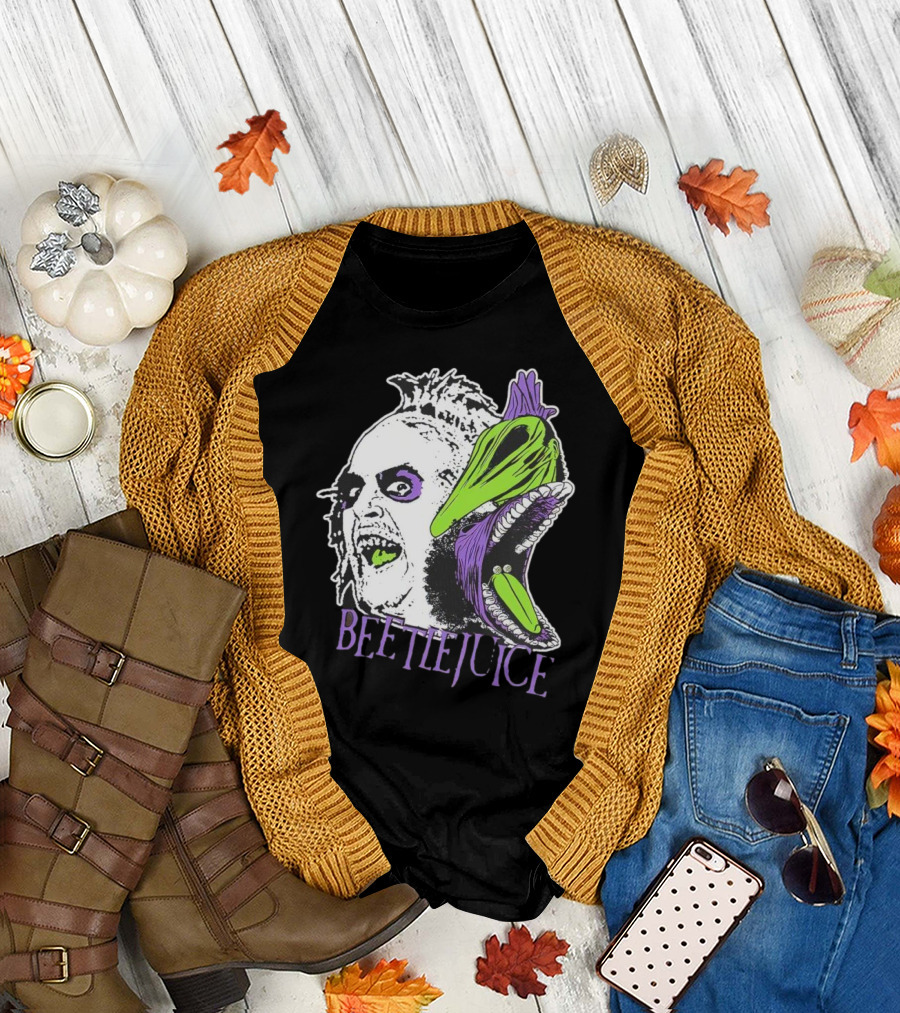 Beetlejuice Halloween Creature Mashup with Alligator Head T-Shirt