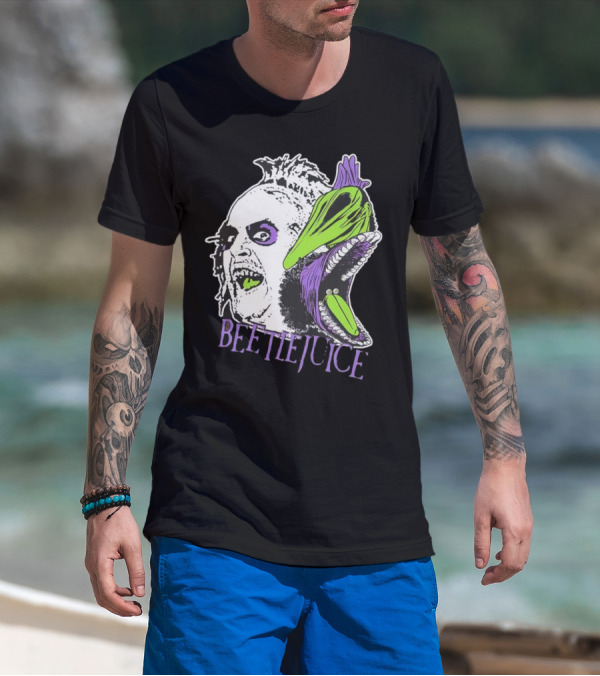 Beetlejuice Halloween Creature Mashup With Alligator Head T-Shirt