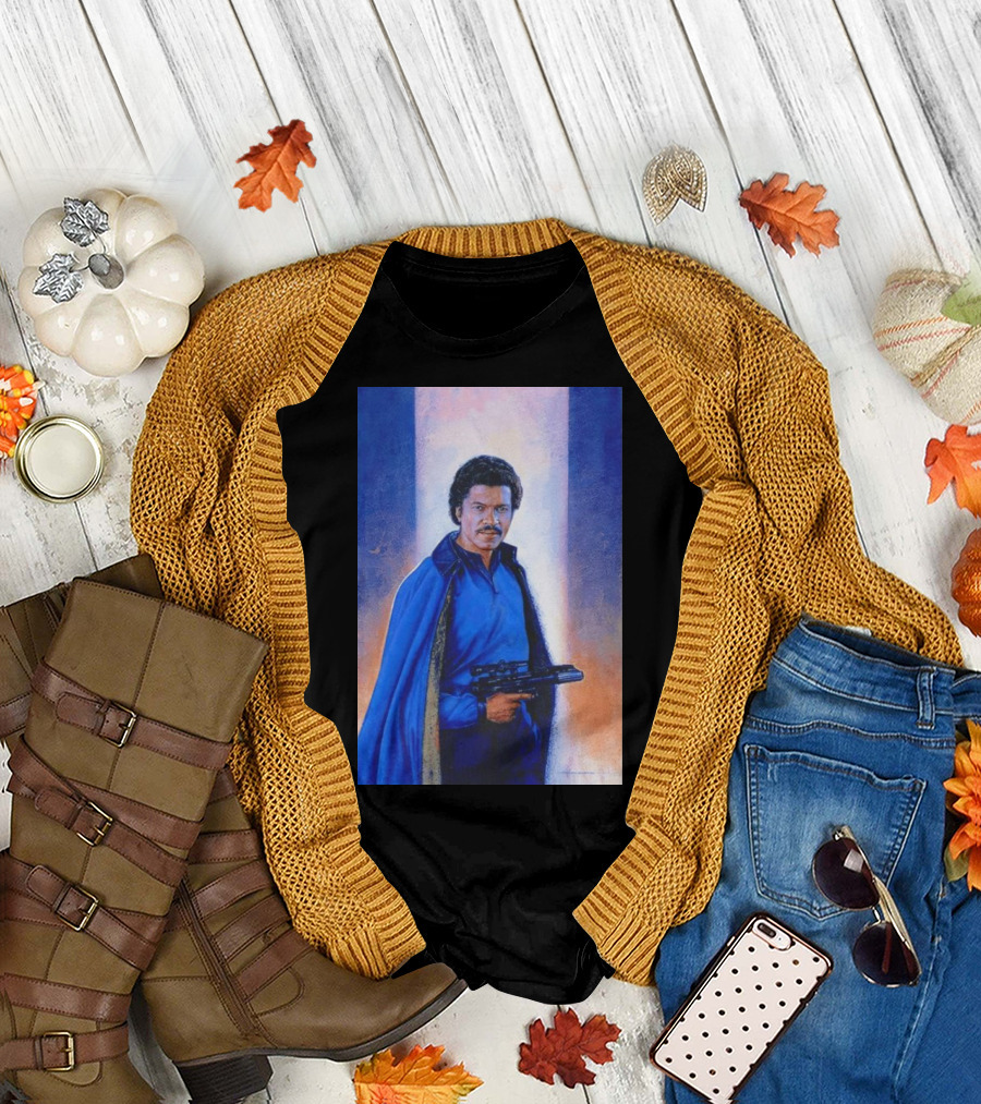 Lando Calrissian Holding Blaster Star Wars Character T-Shirt