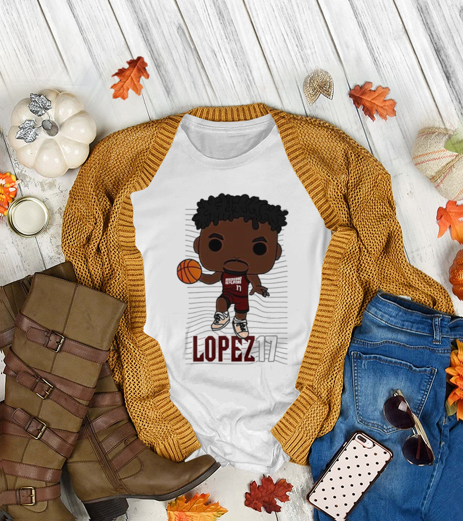 Lopez 17 Basketball Chibi Dribble T-Shirt