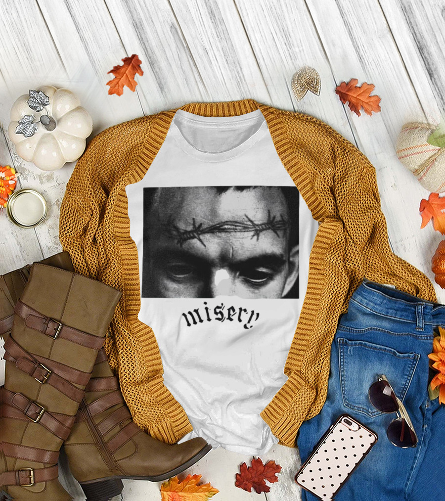 Misery Barbed Wire Forehead Face T-Shirt