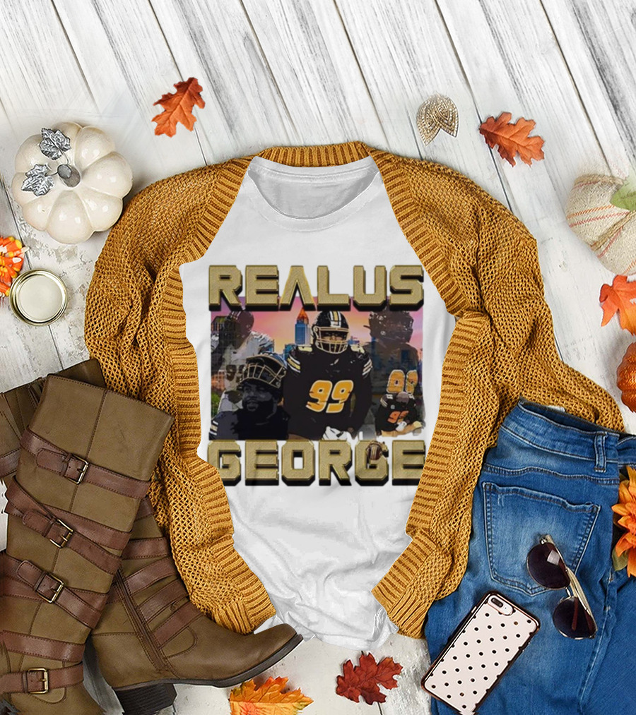Realus George 99 Football Player Urban Skyline T-Shirt