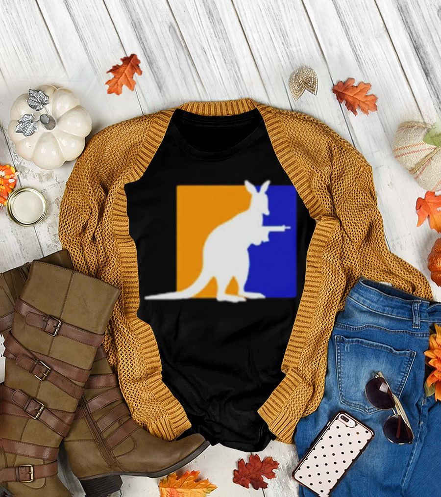 Thunder Down Under Kangaroo with Gun Australia T-Shirt