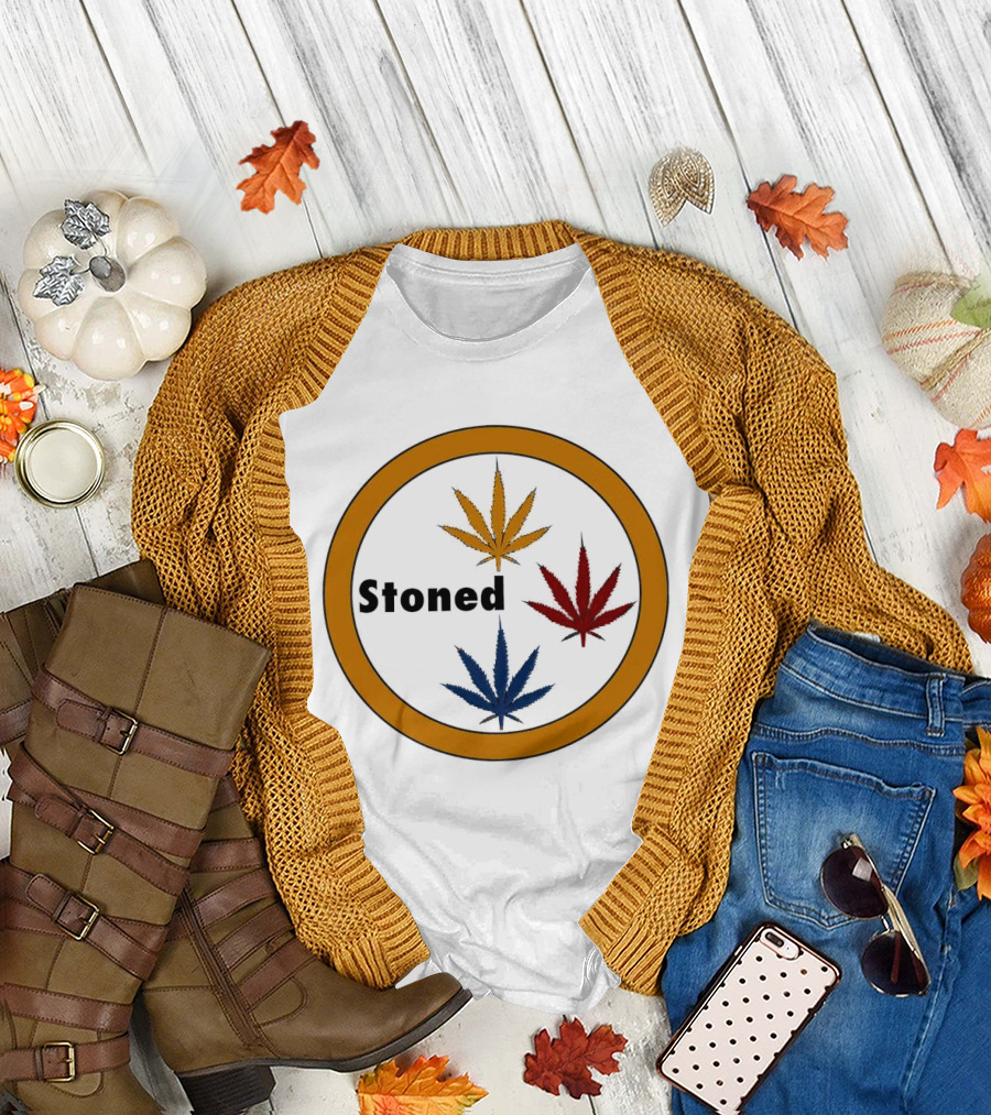 Pittsburgh Steelers Stoned Marijuana Leaf T-Shirt