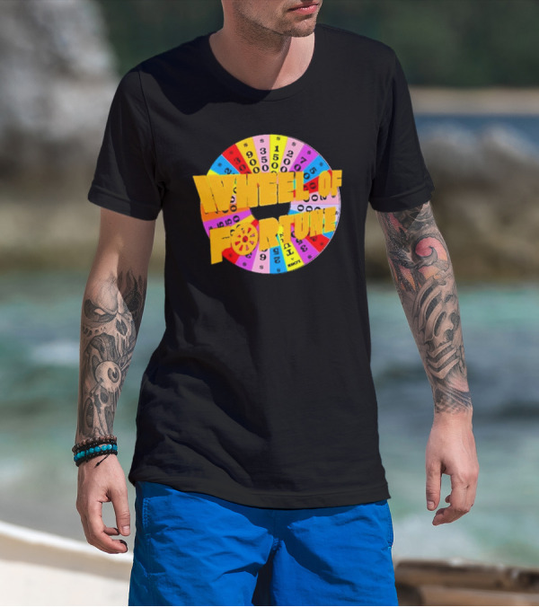 Wheel Of Fortune Classic TV Show Logo Colorful Prize Wheel T-Shirt