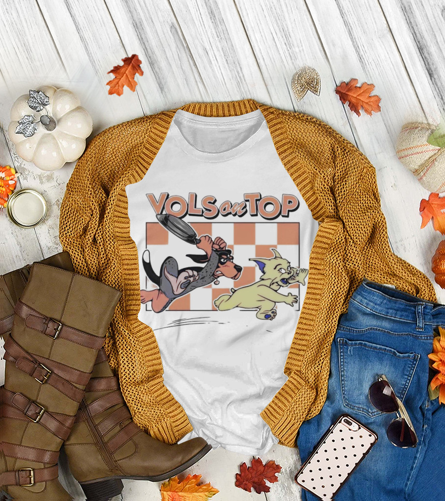 Tennessee Volunteers Vols on Top Checkerboard Chase T-Shirt